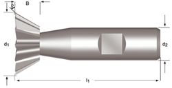 C830 - Fraises à queue d'aronde Dormer HSS-E brillantes DIN 1835 B DIN 1833 C DIN 1833 C