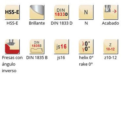 C831 - Fraise à queue d'aronde inversée Dormer HSS-E brillante DIN 1835 B DIN 1833 D DIN 1833 D