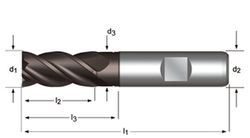 C907 - Fraises de finition à queue Dormer HSS-E-PM Alcrona DIN 1835 B N DIN 844 K DIN 844 K