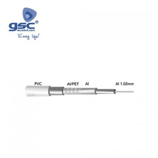 Cabo coaxial de alumínio (rolo de 100m) ref. 2600941
