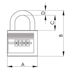 Candado con combinación programable tesa cp