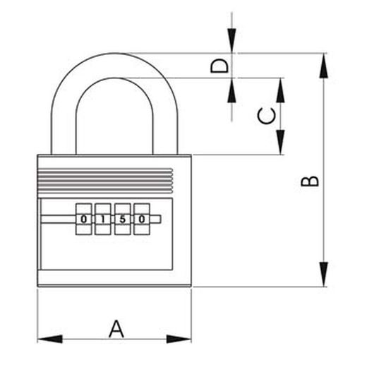 Candado con combinación programable tesa cp