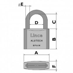 Cadenas en aluminium Lince Alutech avec anneau normal