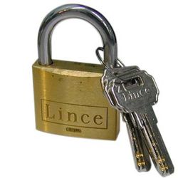 Cadenas en laiton mod. 300p avec clé à ergot