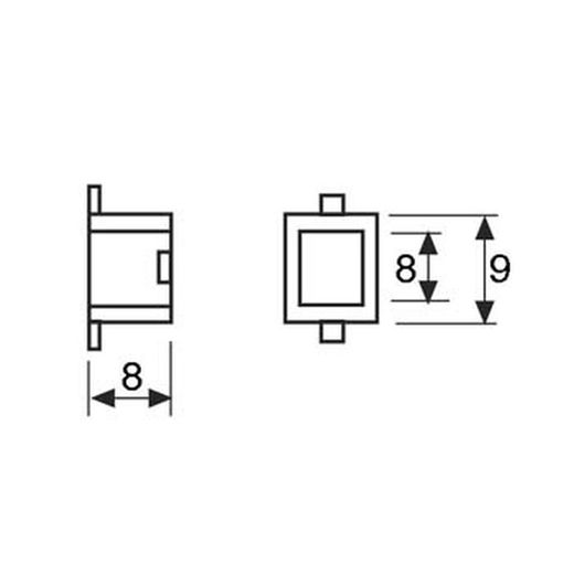 Manchon de réduction de 9 à 8 mm.
