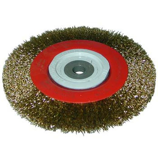 Cepillo circular de alambre ondulado con adaptador multi-eje