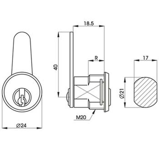 Cerradura buzon aga 134