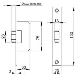 Serrure à mortaise Lince 5564hz