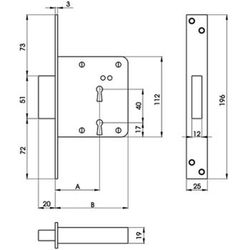 Serrure à mortaiser Technolar mod. 84