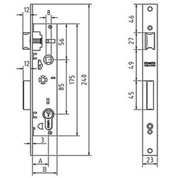 Cerradura embutir con cilindro mcm 2650