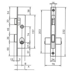 Cerradura embutir cvl 1964