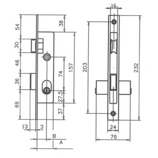 Cerradura embutir cvl 1964