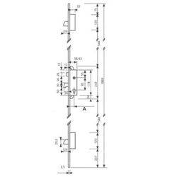 Serrure à mortaiser sans cylindre Tesa 4230p