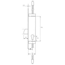 Serrure à mortaiser sans cylindre Tesa 4231