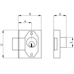 Serrure pour armoire jis 20