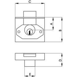 Serrure pour tiroir jis 21