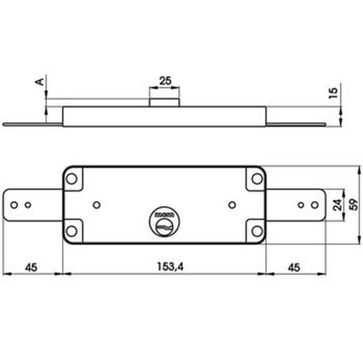 Serrure en saillie mcm 1511s