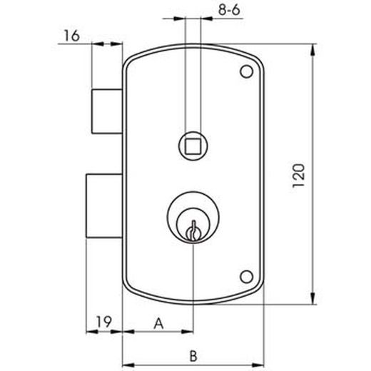 Serrure en saillie mcm 2556b