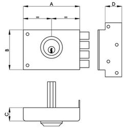 Serrure à mortaise Sanson série JIS 211
