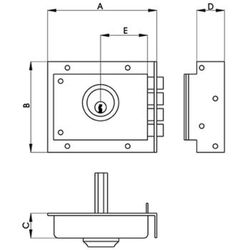 Cerradura sobreponer serie sanson jis 230