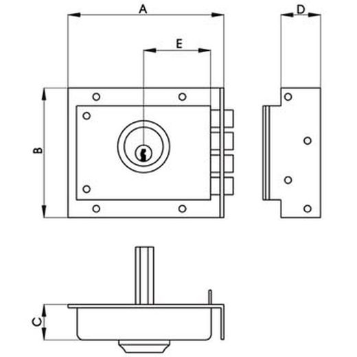Cerradura sobreponer serie sanson jis 230