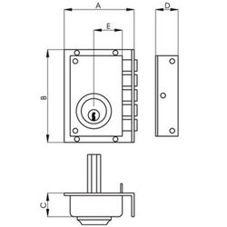 Cerradura sobreponer serie sanson jis 240