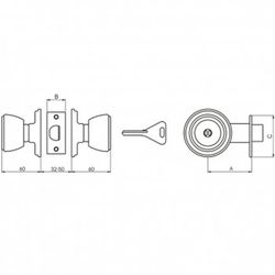 Cerradura tubular de pomo mcm 508