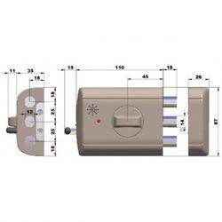 Cerrojo electrónico con alarma lince supratronik ref. 4940tk