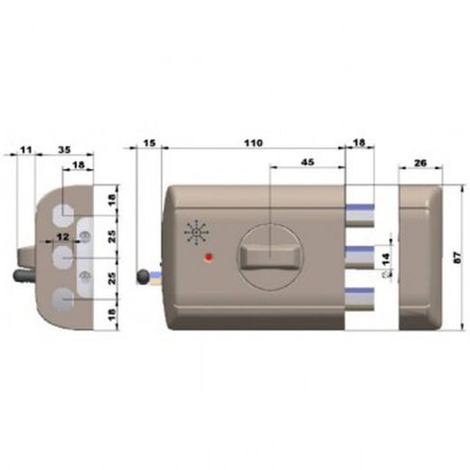 Cerrojo electrónico con alarma lince supratronik ref. 4940tk