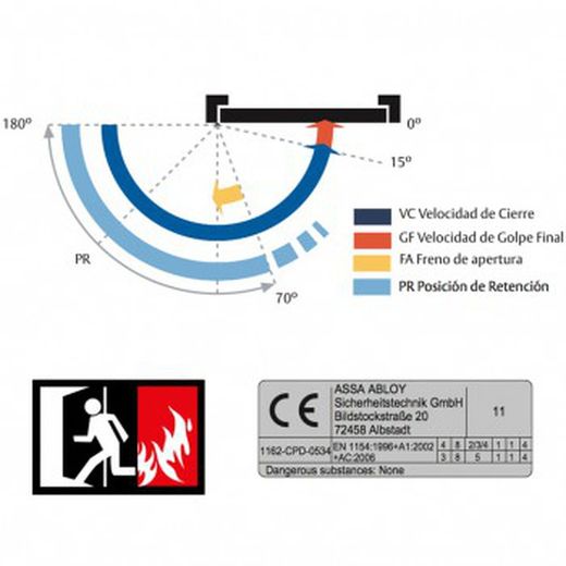 Ferme-porte à bras articulé mod. Dc140
