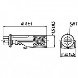 Fermeture standard pour cerclage continu réf. Nb-g 12 w3