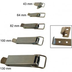 Fermeture de boîte à crochets plats en acier zingué