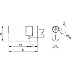Cilindro mcm mod. Ovn:11-26 (10,5 mm)