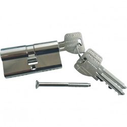 Cylindre nickelé, double profil, 5 goupilles, modèle européen MCM. En (15 mm)