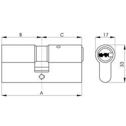 Cilindro Tesa mod. T60 t655 (15 mm)
