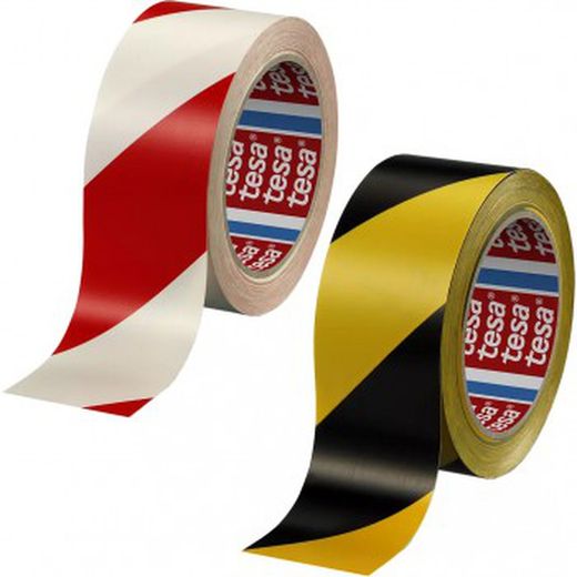 Cinta adhesiva bicolor de pvc para señalizacion temporal ref. 60760