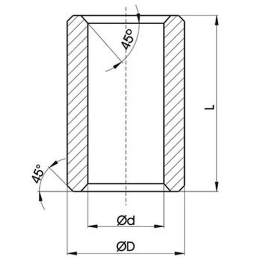 Cojinete cilíndrico autolubricado de bronce sinterizado