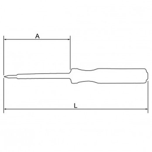 Testeur de tension et tournevis isolé de 150 V à 250 V réf. 8045vde