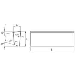 Cuchilla trapezoidal forma l-1