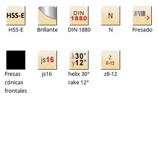 D400 - Fraises Dormer HSS-E brillantes avec trou N DIN 1880 DIN 1880
