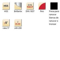 D747 - Scies à rainurer ou à tronçonner fines Dormer HSS brillantes DIN 1837 DIN 1837