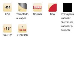 D751 - Lames de scie à rainurer Dormer HSS trempées à la vapeur, pas fin et grossier, Dormer