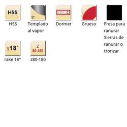 D752 - Scies à rainurer ou à découper Dormer HSS trempées à la vapeur, pas grossier, Dormer grossier