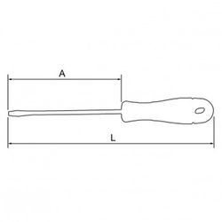 Destornillador de punta plana bahcofit con mango de goma ref. B190