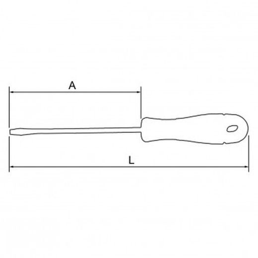 Destornillador de punta plana bahcofit con mango de goma ref. B190
