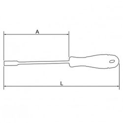 Destornillador llave de vaso bahcofit con mango de goma ref. B198
