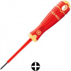 Tournevis cruciforme isolé VDE Bahcofit avec manche multi-composants réf. B197ph