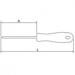 Tournevis Phillips Bahcofit avec manche en caoutchouc réf. B192