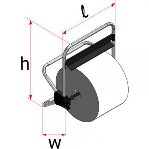 Distributeur mural pour rouleaux de papier industriel