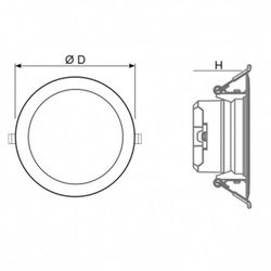 Downlight led 700-2500lm mod. Rocky